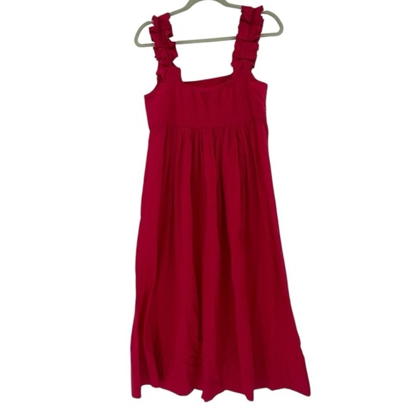 Lake Lolly Dress in Heatwave 100% Cotton Loungewear Hot Pink Maxi Size Small - Picture 3 of 6